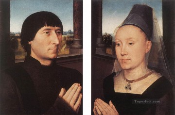 ハンス・メムリンク Painting - ウィレム・モレルとその妻の肖像 1482年 オランダ ハンス・メムリンク